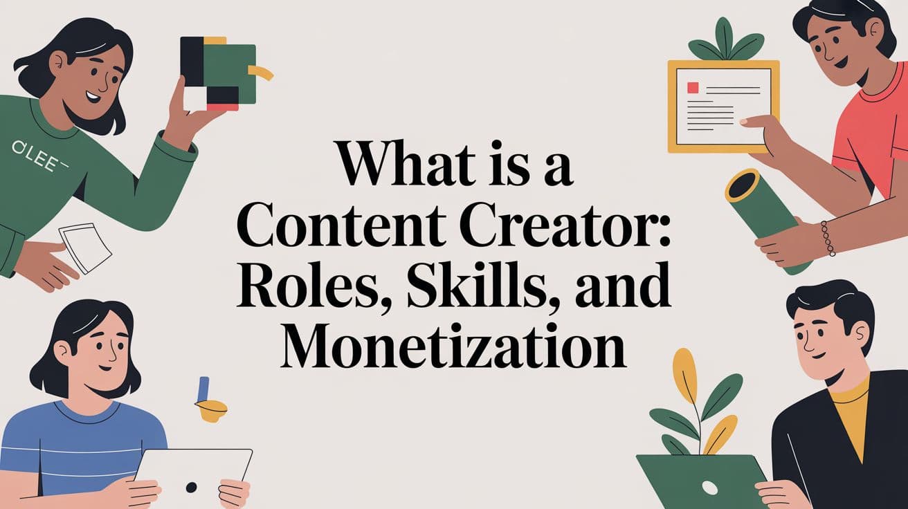 what is a content creator: Roles, Skills, and Monetization
