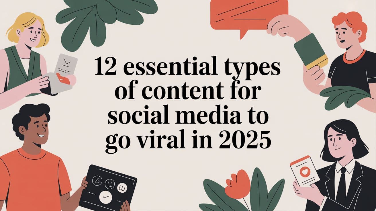 12 Essential Types of Content for Social Media to Go Viral in 2025