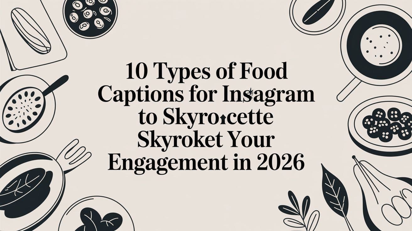 10 Types of Food Captions for Instagram to Skyrocket Your Engagement in 2026